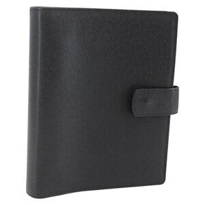 LOUIS VUITTON Taiga Agenda GM Day Planner Cover Black R20232 LV Auth 145864